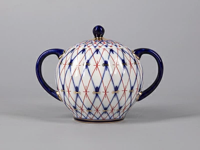 Сахарница форма Тюльпан рисунок Сетка 1950, арт. 80.42359.00.1