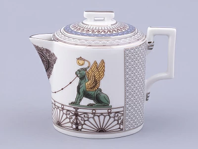 Сервиз чайный на 6 персон 21 предмет, форма Гербовая, рисунок Серебряный город, арт. 81.32583.00.1 Сервиз чайный на 6 персон 21 предмет, форма Гербовая, рисунок Серебряный город, арт. 81.32583.00.1