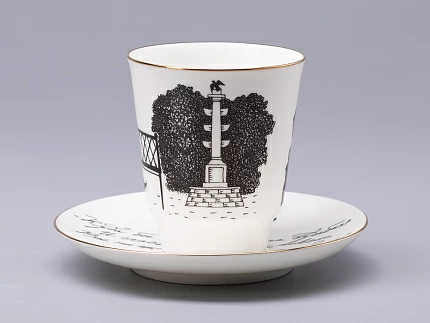 Чашка с блюдцем 165 мл форма Майская рисунок Русские писатели Пушкин, арт. 81.31157.00.1 Чашка с блюдцем 165 мл форма Майская рисунок Русские писатели Пушкин, арт. 81.31157.00.1