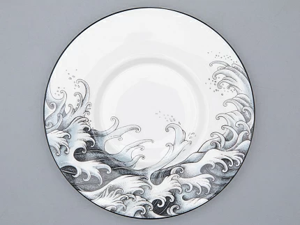 Бокал с крышкой и блюдцем в подарочной упаковке, форма top. рисунок TATTOO Dragon арт. 81.31627.00.1