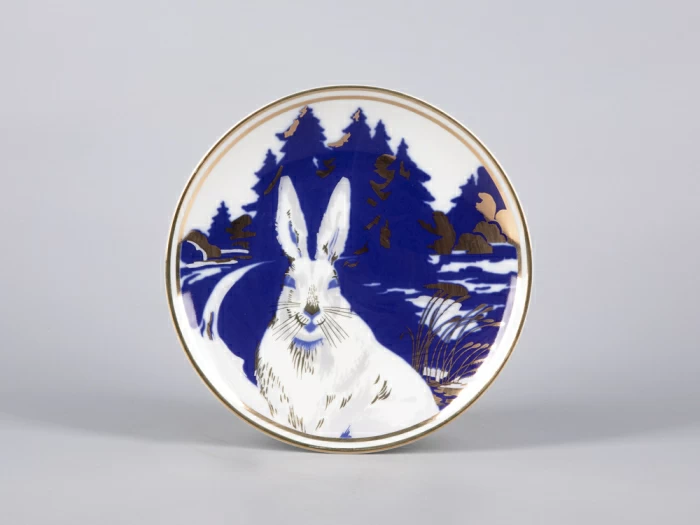 Декоративная тарелка 195 мм форма Эллипс рисунок Каникулы зайца Ампира арт. 81.31016.00.1, 
