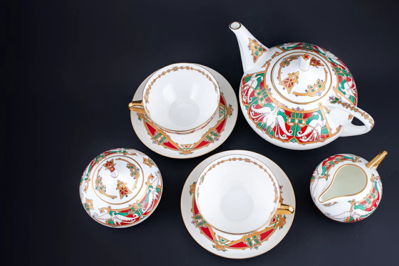 Чайный сервиз Сказочные птицы на форме Купольная, арт 61.20826.00.5, 