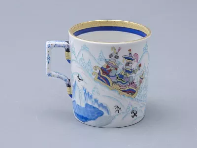 Сервиз чайный форма Гербовая рисунок Зимние забавы, 4 персоны 10 предметов арт. 81.20899.00.1