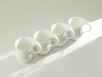 Чашка с блюдцем чайная, форма Талисман рисунок Белый арт. 81.16176.00.1