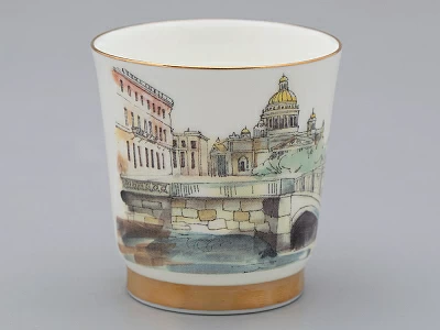 Подарочный набор стопок форма Сувенирная 1, рисунок Виды С-Петербурга арт. 81.31737.00.1