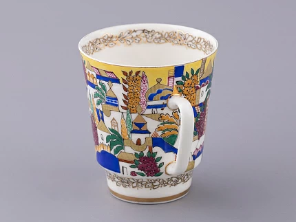 Чашка с блюдцем кофейная 165 мл форма Майская рисунок Белые домики арт. 81.13844.00.1