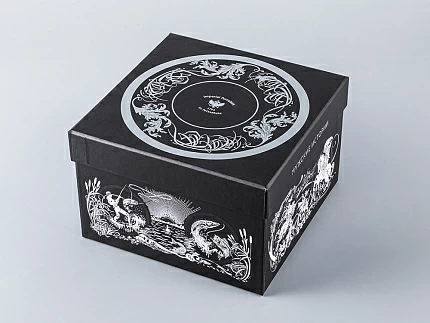 Подарочный набор (бокал/блюдце) форма Снежное утро рисунок Мужские истории. Рыбалка, арт. 81.28431.00.1