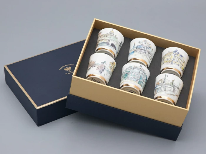 Подарочный набор стопок форма Сувенирная 1, рисунок Виды С-Петербурга арт. 81.31737.00.1, 