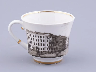 Чашка с блюдцем чайная форма Банкетная рисунок Великолепный Невский У Адмиралтейства, арт. 81.32684.00.1