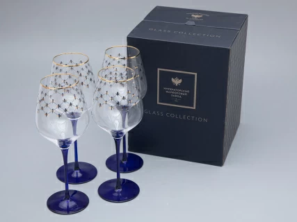 Набор (4 бокала для вина) 380 мл Кобальтовая сетка арт. 14.11001.07, 