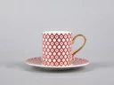 Чашка с блюдцем кофейная форма Идиллия рисунок Скарлетт 1 арт. 81.30731.00.1, 