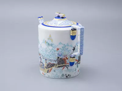 Сервиз чайный форма Гербовая рисунок Зимние забавы, 4 персоны 10 предметов арт. 81.20899.00.1