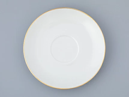 Чашка с блюдцем чайная 220 мл форма Банкетная рисунок Золотая лента арт. 81.16356.00.1 Чашка с блюдцем чайная 220 мл форма Банкетная рисунок Золотая лента арт. 81.16356.00.1