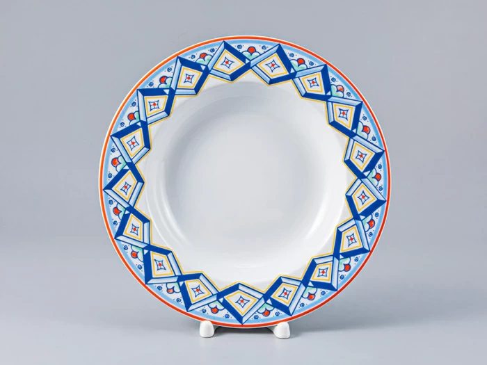 Тарелка форма Европейская 225 мм рисунок Высоцкая. Rosso, арт. 80.37143.00.1, 