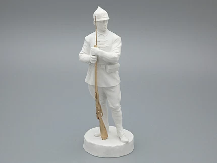 Скульптура Красноармеец Белый, в подарочной упаковке, рисунок Белый бисквит, арт 81.33427.00.1