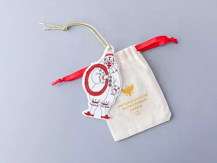 Елочные игрушки 5шт в подарочной упаковке, рисунок Гранд цирк, арт 81.34385.00.1