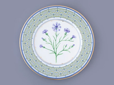 Тарелка декоративная в подарочной упаковке 270 мм, форма Европейская, рисунок Небесно-голубой василек, арт. 81.32667.00.1 Тарелка декоративная в подарочной упаковке 270 мм, форма Европейская, рисунок Небесно-голубой василек, арт. 81.32667.00.1