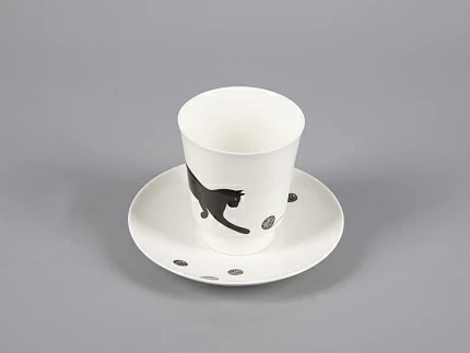 Чашка с блюдцем кофейная 165 мл форма Майская рисунок Веселый клубочек арт. 81.30659.00.1 Чашка с блюдцем кофейная 165 мл форма Майская рисунок Веселый клубочек арт. 81.30659.00.1