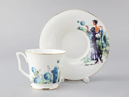 Чашка с блюдцем чайная форма Юлия рисунок Весна/Spring, арт. 81.29412.00.1, 