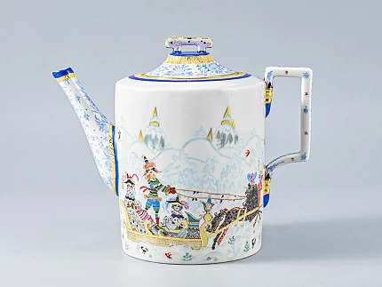 Сервиз чайный Гербовая Зимние забавы, 6 персон 15 предметов, арт. 81.14057.00.1