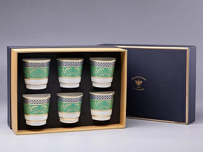 Подарочный набор стопок форма Сувенирная рисунок Золотой арт. 81.30555.00.1