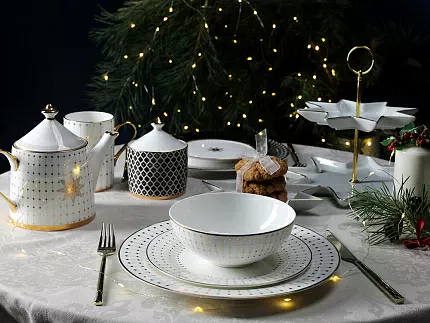 Салатник 195 мм форма Восточная рисунок Азур золотой, артикул 80.49794.00.1