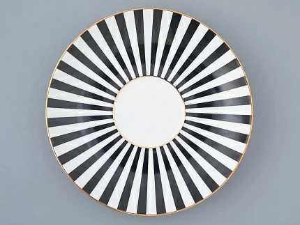 Чашка с блюдцем чайная форма Ландыш рисунок Да и нет Черный, арт. 81.32283.00.1