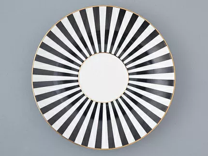 Чашка с блюдцем чайная форма Ландыш рисунок Да и нет Черный, арт. 81.32283.00.1