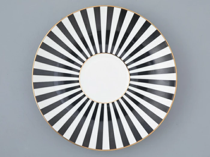 Чашка с блюдцем чайная форма Ландыш рисунок Да и нет Черный, арт. 81.32283.00.1, 