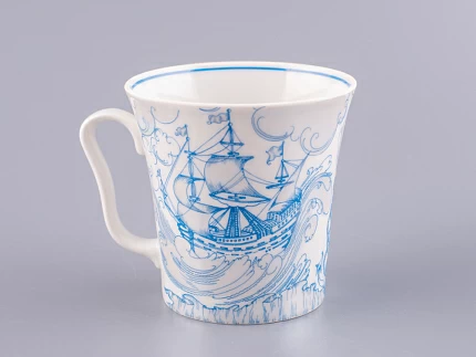 Бокал с блюдцем 360 мл форма Ленинградский рисунок Бригантина арт. 81.11000.00.1