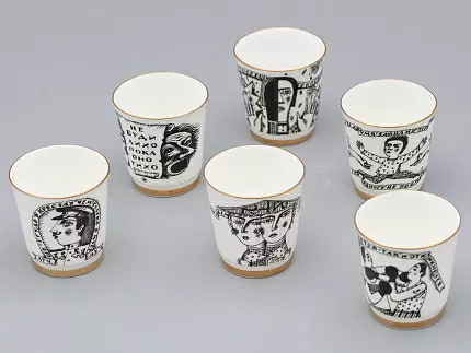 Подарочный набор стопок форма Сувенирная 1, рисунок Русская культура, арт. 81.31748.00.1