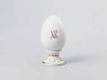 Яйцо пасхальное на подставке 82 мм форма Нева рисунок Пеночка арт. 80.65671.00.1, 