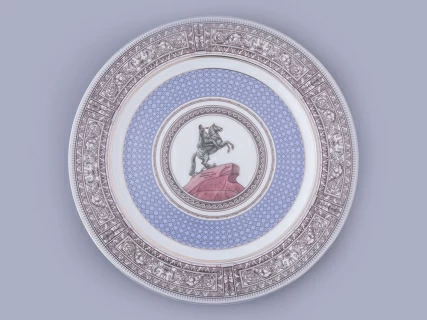 Блюдо круглое 300 мм, форма Европейская, рисунок Серебряный город, арт. 80.47458.00.1, 