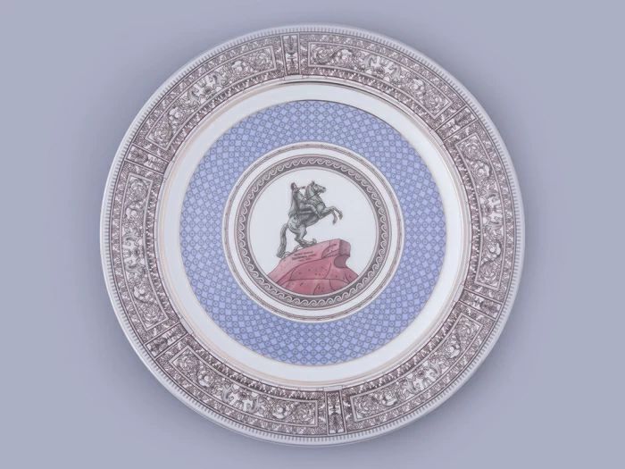 Блюдо круглое 300 мм, форма Европейская, рисунок Серебряный город, арт. 80.47458.00.1, 