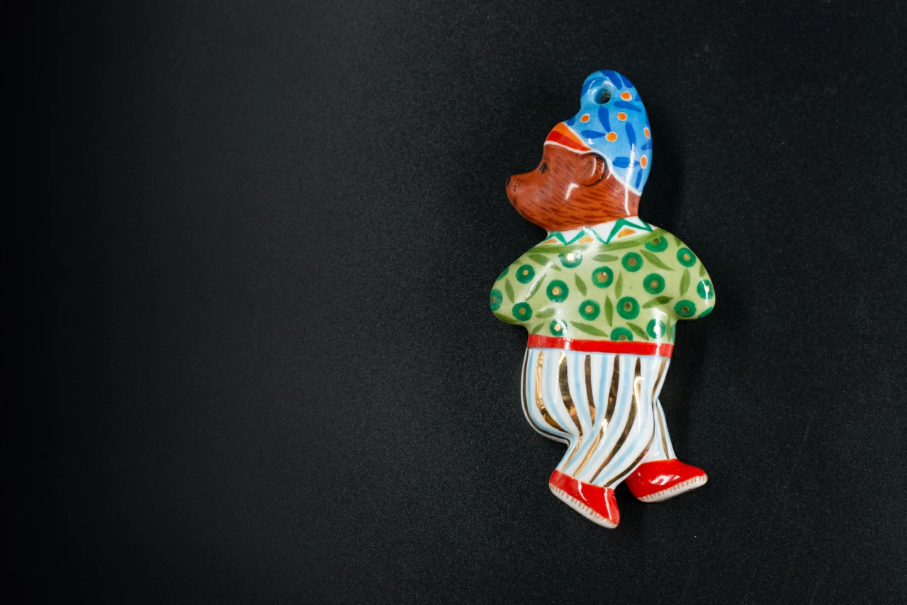 Игрушка (подвеска) Мишка с бубном, арт 60.14828.00.5, 