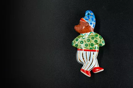 Игрушка (подвеска) Мишка с бубном, арт 60.14828.00.5