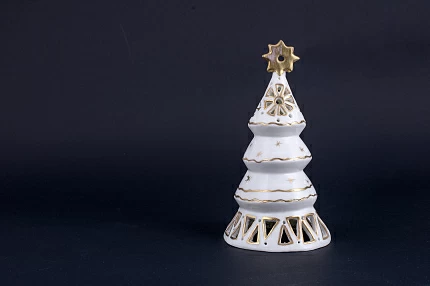 Подсвечник Елочка-пирамида, рисунок Золотой, арт 60.15274.00.1