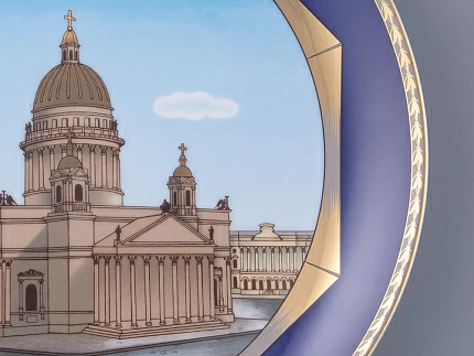 Тарелка декоративная 275 мм в подарочной упаковке, форма Эллипс рисунок Любимый город Исаакиевский собор, арт. 81.31718.00.1 Тарелка декоративная 275 мм в подарочной упаковке, форма Эллипс рисунок Любимый город Исаакиевский собор, арт. 81.31718.00.1