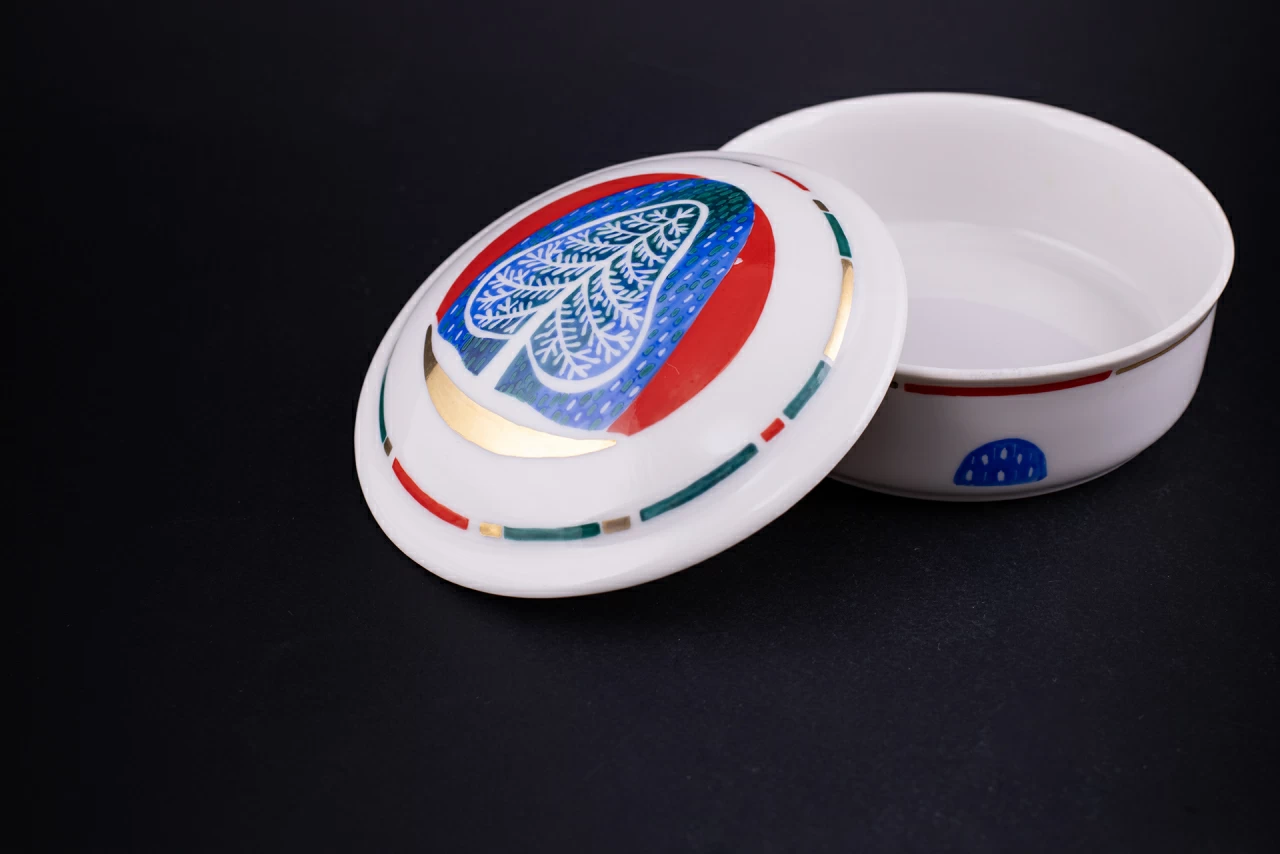 Шкатулка Елочка на форме Круглая, арт 60.05744.00.1,  Шкатулка Елочка на форме Круглая, арт 60.05744.00.1,