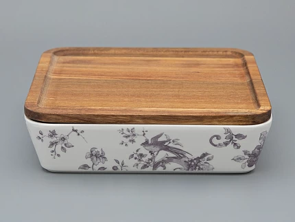 Набор для запекания (2 предмета) форма Стандартная, рисунок Monplaisir Violet, арт 42.00059.00.1 Набор для запекания (2 предмета) форма Стандартная, рисунок Monplaisir Violet, арт 42.00059.00.1