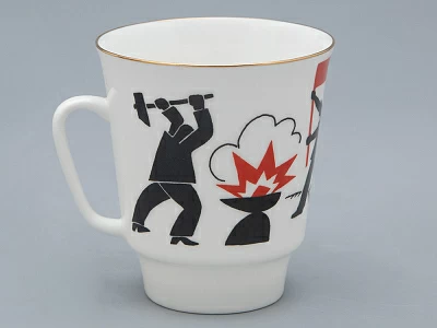 Чашка с блюдцем 165 мл форма Майская рисунок Русские писатели Маяковский, арт. 81.32128.00.1 Чашка с блюдцем 165 мл форма Майская рисунок Русские писатели Маяковский, арт. 81.32128.00.1