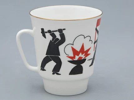 Чашка с блюдцем 165 мл форма Майская рисунок Русские писатели Маяковский, арт. 81.32128.00.1 Чашка с блюдцем 165 мл форма Майская рисунок Русские писатели Маяковский, арт. 81.32128.00.1