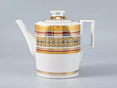 Сервиз чайный форма Гербовая рисунок Бельведер по мотивам Бабигонского, 14 предметов 6 персон, арт. 81.27705.00.1