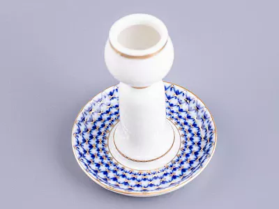 Подсвечник Бутон Кобальтовая сетка арт. 80.06952.00.1