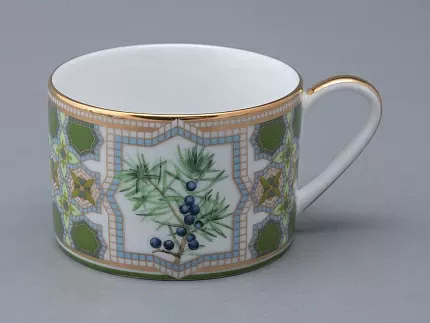 Чашка с блюдцем 250 мл в подарочной упаковке форма Соло рисунок Можжевельник ароматный, арт. 81.33953.00.1