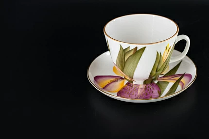 Чашка с блюдцем Солнечный день, на форме Подарочная, арт 41.00174.00.1