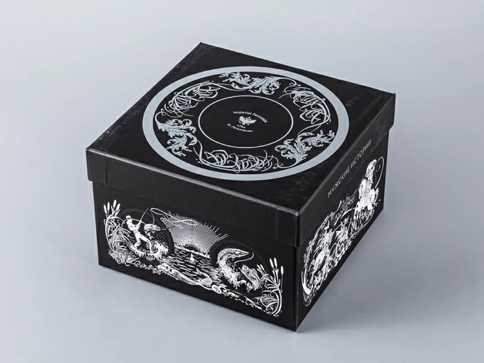 Подарочный набор (бокал/блюдце) форма Снежное утро рисунок Мужские истории. Рыцарь, арт. 81.28432.00.1, 