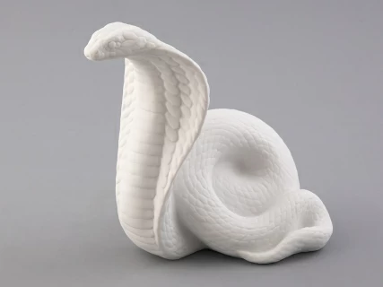 Скульптура форма Кобра, большой размер, в подарочной упаковке, рисунок Белый, арт. 81.33373.00.1, 