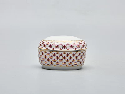 Туалетная коробочка Овальная "Сетка-Блюз" арт. 80.92420.00.1