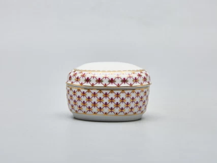 Туалетная коробочка Овальная "Сетка-Блюз" арт. 80.92420.00.1,  Туалетная коробочка Овальная "Сетка-Блюз" арт. 80.92420.00.1,